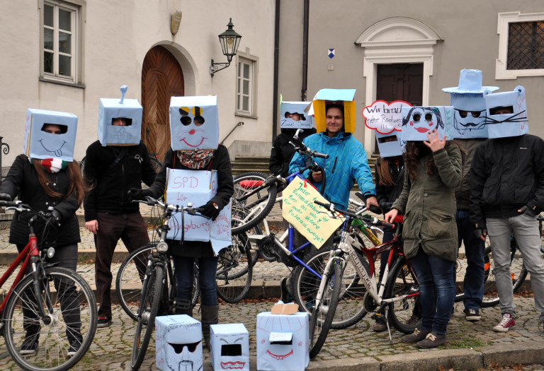 Jusos Rad-Demo in Augsburg