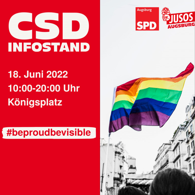 SPD/Jusos Augsburg Infostand zum CSD